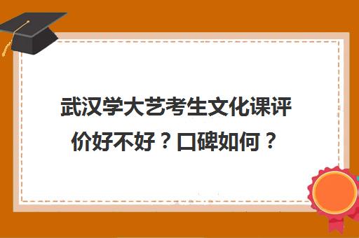 武汉学大艺考生文化课评价好不好？口碑如何？(武汉大学播音主持专业文化课分数线)