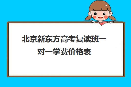 北京新东方高考复读班一对一学费价格表（一对一辅导收费）