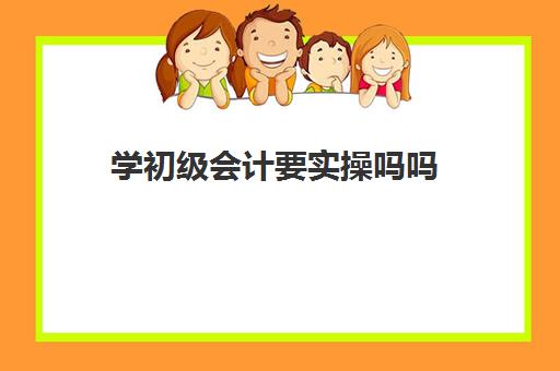 学初级会计要实操吗吗(初级会计零基础先学哪本)