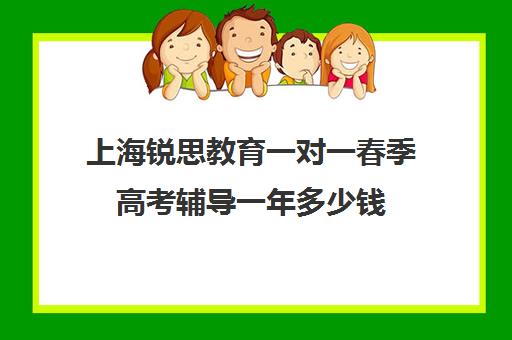 上海锐思教育一对一春季高考辅导一年多少钱（锐思教育官网）