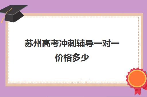 苏州高考冲刺辅导一对一价格多少(高考线上辅导机构有哪些比较好)