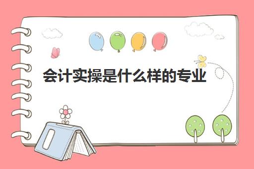 会计实操是什么样的专业(会计实训都干什么)