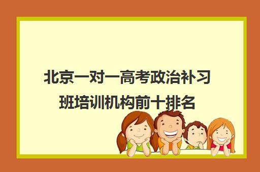 北京一对一高考政治补习班培训机构前十排名