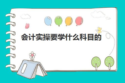 会计实操要学什么科目的(会计学要学什么课程)