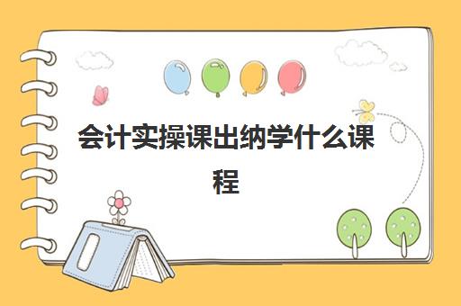 会计实操课出纳学什么课程(成人出纳会计培训班)