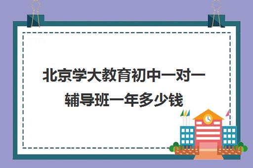 北京学大教育初中一对一辅导班一年多少钱（学大教育价格表）