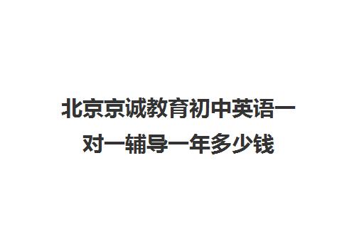 北京京诚教育初中英语一对一辅导一年多少钱（如何一对一辅导英语）