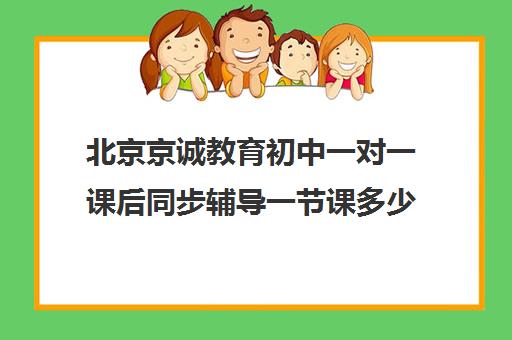 北京京诚教育初中一对一课后同步辅导一节课多少钱（语文一对一的课应该怎么上）