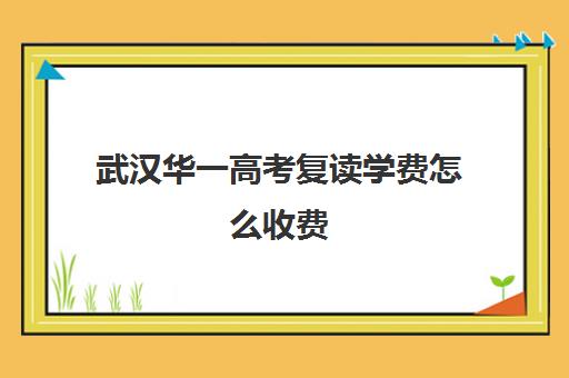 武汉华一高考复读学费怎么收费(武汉睿升学校2024高考成绩)