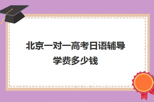 北京一对一高考日语辅导学费多少钱(高考日语一对一收费标准)