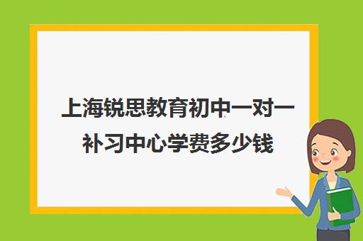 上海锐思教育初中一对一补习中心学费多少钱