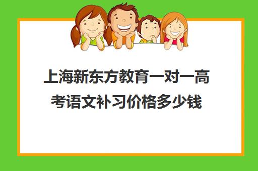 上海新东方教育一对一高考语文补习价格多少钱