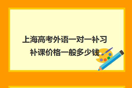 上海高考外语一对一补习补课价格一般多少钱