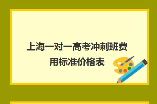 上海一对一高考冲刺班费用标准价格表(上海比较好的补课机构)