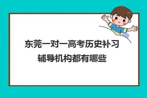 东莞一对一高考历史补习辅导机构都有哪些