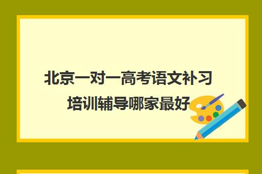 北京一对一高考语文补习培训辅导哪家最好