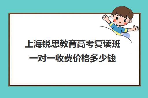 上海锐思教育高考复读班一对一收费价格多少钱（上海高复班学校排名榜）