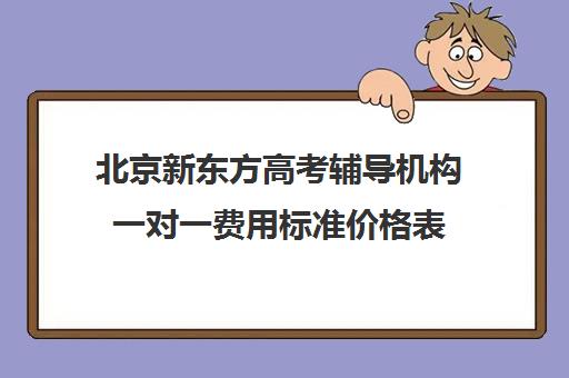 北京新东方高考辅导机构一对一费用标准价格表（新东方补课价目表）