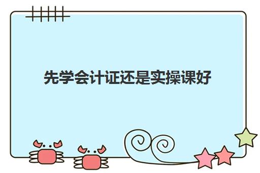 先学会计证还是实操课好(会计证好学吗零基础)