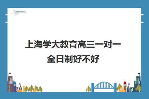 上海学大教育高三一对一全日制好不好（985家教一对一收费标准）