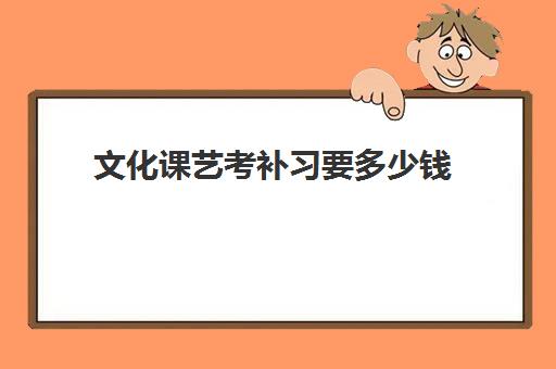 文化课艺考补习要多少钱