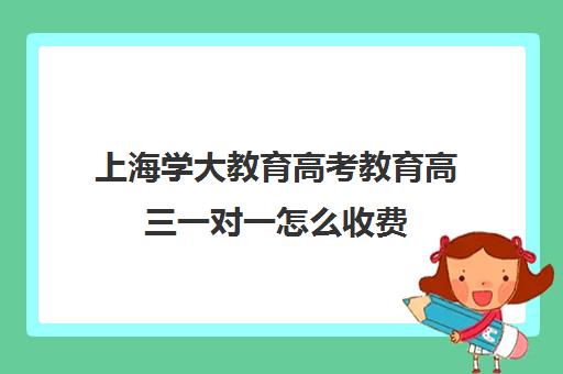 上海学大教育高考教育高三一对一怎么收费（高三冲刺班大概多少钱）