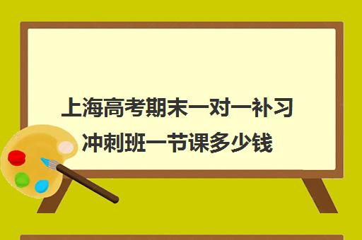 上海高考期末一对一补习冲刺班一节课多少钱