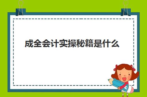 成全会计实操秘籍是什么(会计数据处理过程可以简单概括为)