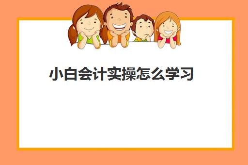 小白会计实操怎么学习