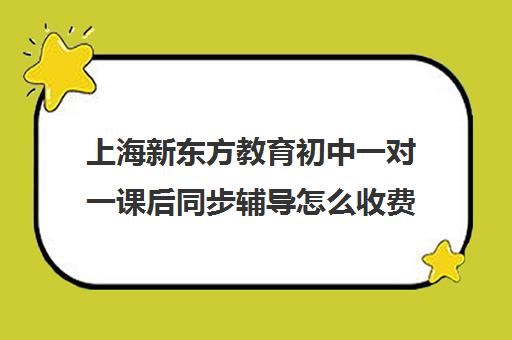 上海新东方教育初中一对一课后同步辅导怎么收费(新东方初三一对一价格表)