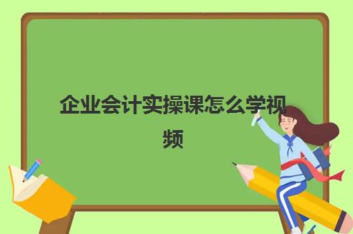 企业会计实操课怎么学视频(会计零基础自学视频教程)