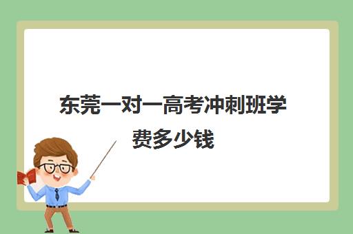 东莞一对一高考冲刺班学费多少钱(高三补课一对一费用)