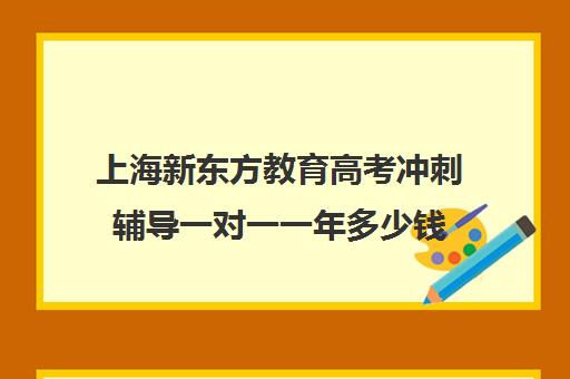 上海新东方教育高考冲刺辅导一对一一年多少钱(新东方高考培训怎么样)