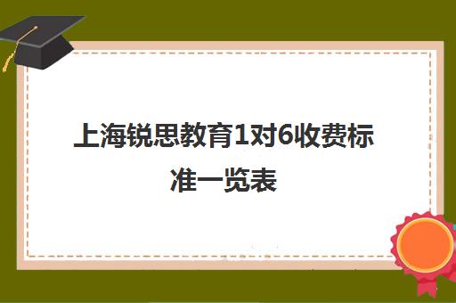 上海锐思教育1对6收费标准一览表（上海一对一英语辅导价格）