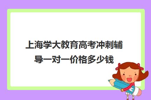 上海学大教育高考冲刺辅导一对一价格多少钱（高考比较好的辅导教育机构）