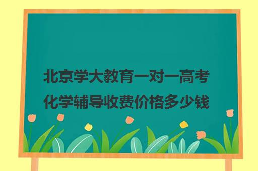 北京学大教育一对一高考化学辅导收费价格多少钱（初中一对一辅导哪个好）