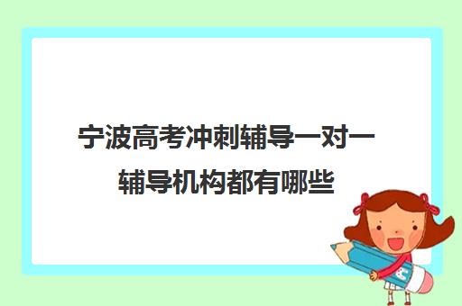 宁波高考冲刺辅导一对一辅导机构都有哪些(宁波高中较好的培训机构)