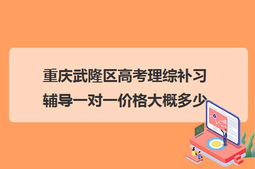 重庆武隆区高考理综补习辅导一对一价格大概多少钱