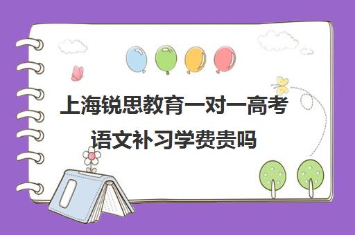 上海锐思教育一对一高考语文补习学费贵吗