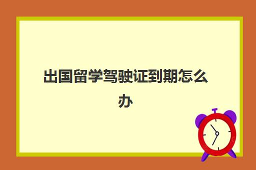 出国留学驾驶证到期怎么办(学生签证到期了还在国外怎么办)