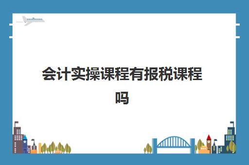 会计实操课程有报税课程吗(没学过会计的怎么报税)