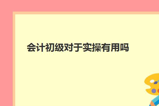 会计初级对于实操有用吗(会计实务培训有用吗)