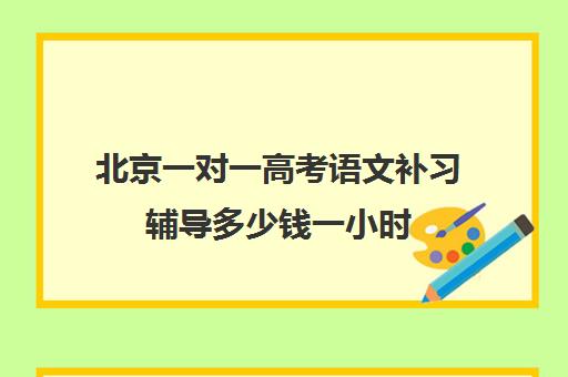 北京一对一高考语文补习辅导多少钱一小时