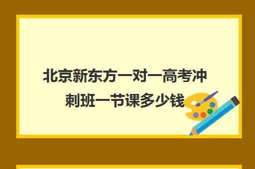 北京新东方一对一高考冲刺班一节课多少钱（新东方1对1初中课程详情）