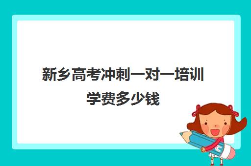 新乡高考冲刺一对一培训学费多少钱(一对一补课收费标准)