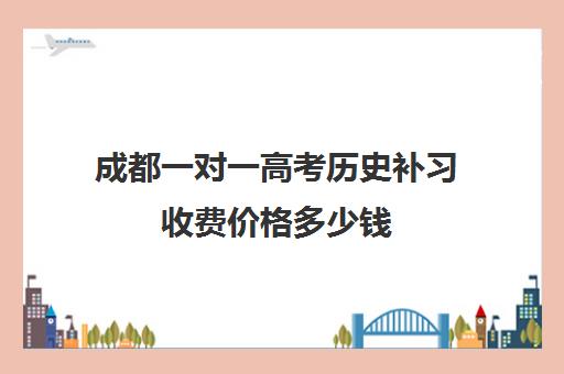 成都一对一高考历史补习收费价格多少钱