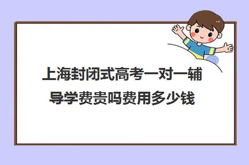 上海封闭式高考一对一辅导学费贵吗费用多少钱(高考线上辅导机构有哪些比较好)