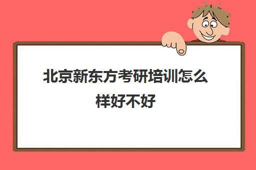 北京新东方考研培训怎么样好不好(新东方考研集训营怎么样)