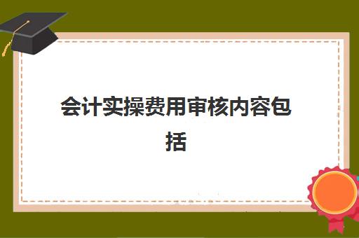 会计实操费用审核内容包括(会计监督依据有合法性和合理性两种)