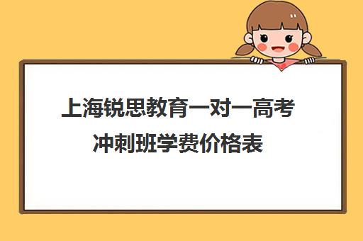 上海锐思教育一对一高考冲刺班学费价格表（高考冲刺班一般收费）